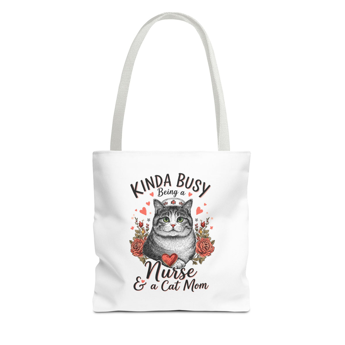 Kinda Busy Nurse Tote Bag Close Up