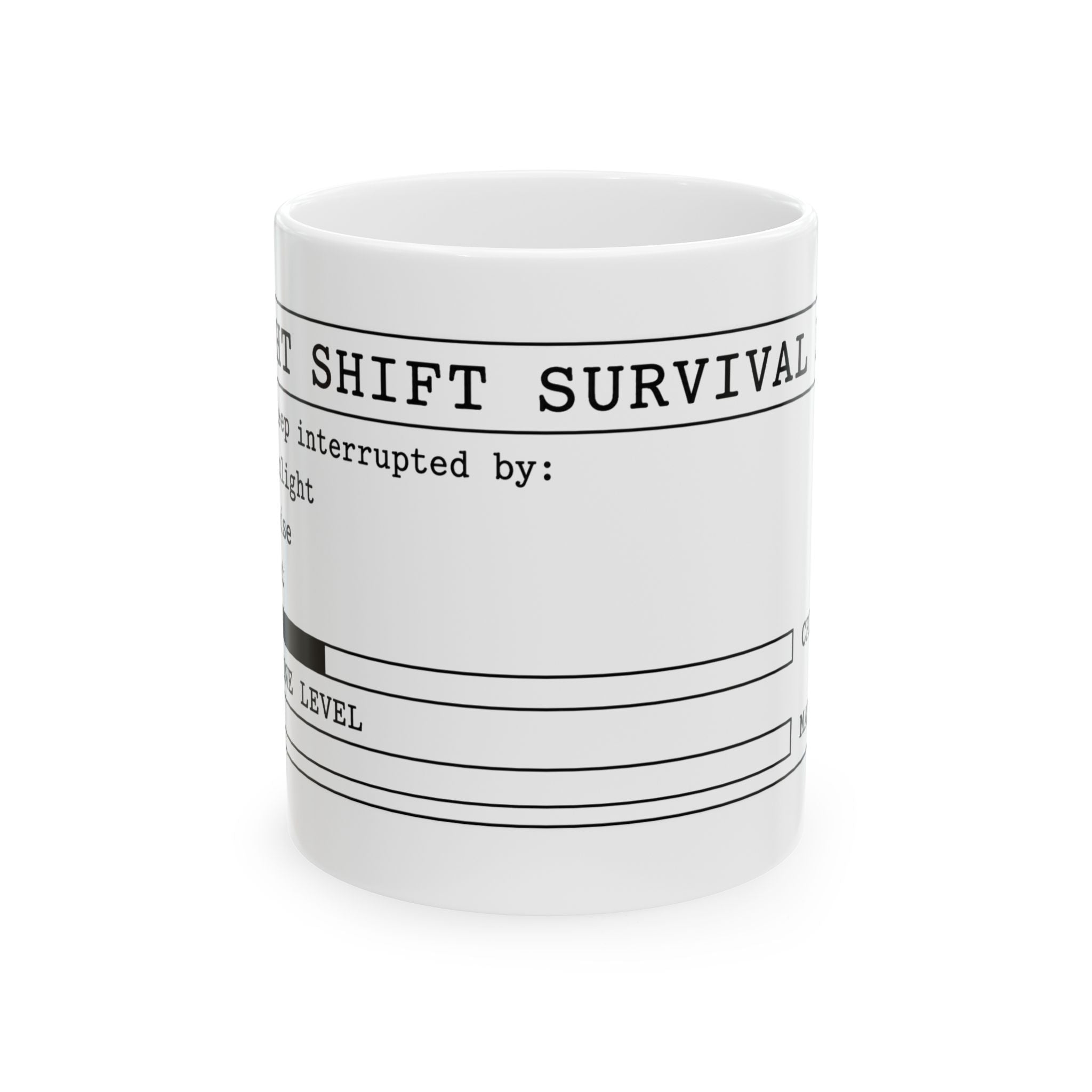 Night Shift Survival Log Mug